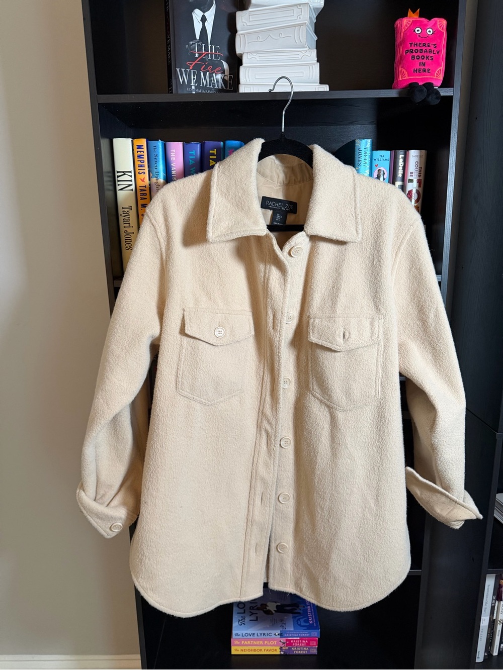 Rachel Zoe Cream Teddy Shacket